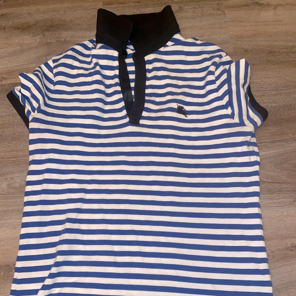 Men’s Navy Blue Burberry Polo